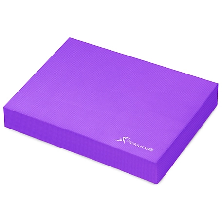 ProsourceFit 15.5 in. L x 12.5 in. W x 2.5 in. T Exercise Balance Pad, Non-Slip Cushioned Foam Mat and Knee Pad, Purple
