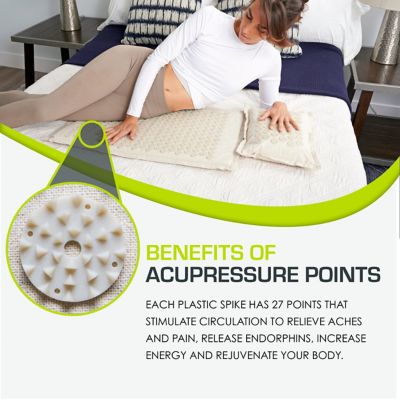 Image showing  Sand Dunes Ki Acupressure Mat and Pillow Set Back/Neck Pain Relief, Muscle Relaxation