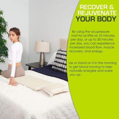 Image showing  Sand Dunes Ki Acupressure Mat and Pillow Set Back/Neck Pain Relief, Muscle Relaxation