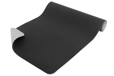 Image showing 1 th ProsourceFit 72 in. L x 24 in. W x 0.25 in. T Natura TPE Yoga Mat Non Slip Waterproof (12 sq. ft. covered), Black/Grey