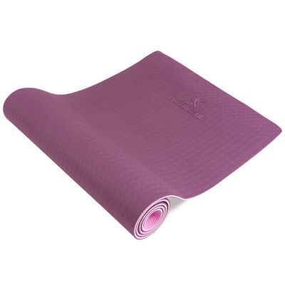 ProsourceFit 72 in. L x 24 in. W x 0.25 in. T Natura TPE Yoga Mat Non Slip Waterproof (12 sq. ft. covered), Puprle/Pink