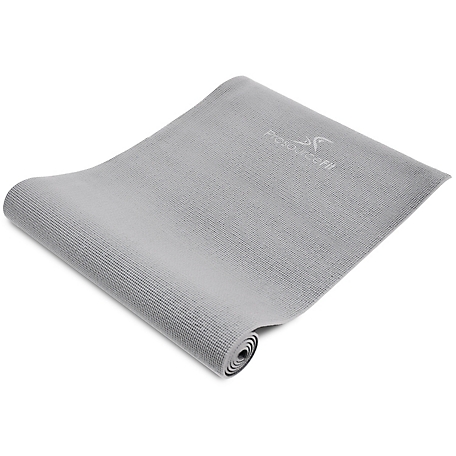 ProsourceFit 72 in. x 24 in. x 0.25 in. Original Exercise Yoga Mat with Carrying Straps, Non Slip (12 sq. ft.), Grey