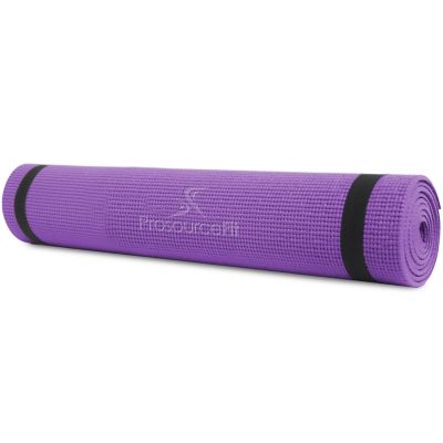 Image showing  72 in. x 24 in. x 0.25 in. Original Exercise Yoga Mat with Carrying Straps, Non Slip (12 sq. ft.), Purple