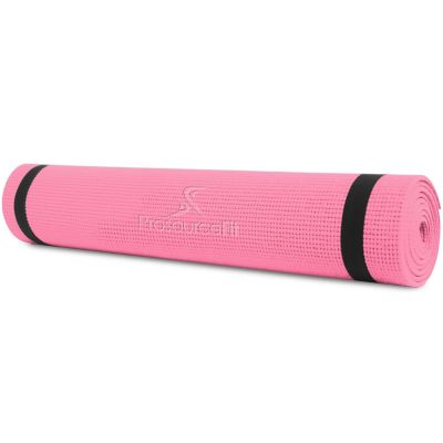 Image showing  72 in. x 24 in. x 0.25 in. Original Exercise Yoga Mat with Carrying Straps, Non Slip (12 sq. ft.), Pink