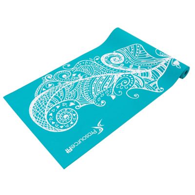 Image showing  72 in. L x 24 in. W x 3/16 in. T Inspired Design Print Yoga Mat Non Slip (12 sq. ft.), Feather