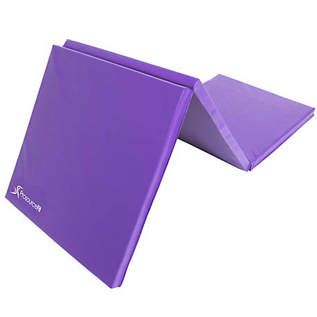 Tri-Fold Folding Thick Exercise Mat Grey 6 ft. x 4 ft. x 2 in. Vinyl and Foam Gymnastics Mat (Covers 24 sq. ft.) Tri-Fold Folding Thick Exercise Mat Grey 6 ft. x 4 ft. x 2 in. Vinyl and Foam Gymnastics Mat (Covers 24 sq. ft.)