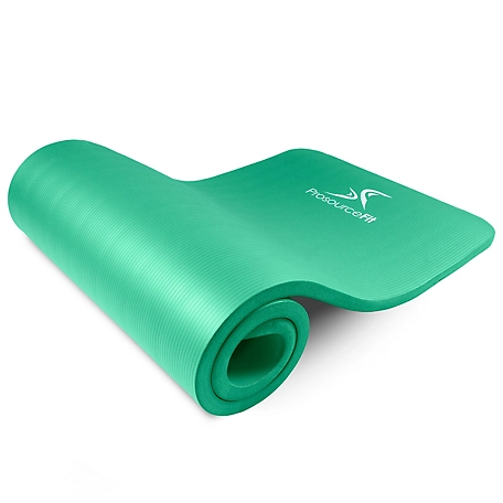 ProsourceFit Extra Thick Yoga and Pilates Mat 1/2-in, 71”L x 24”W Red 