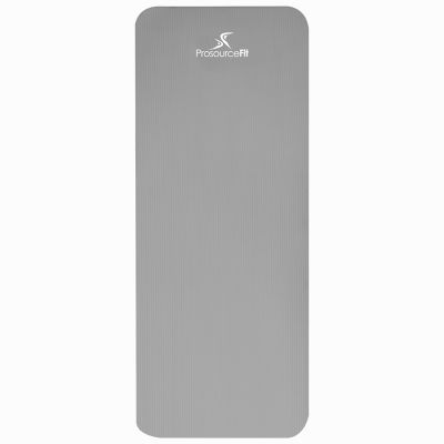 Image showing  71 in. L x 24 in. W x 1 in. T Extra Thick Yoga and Pilates Exercise Mat Non Slip, Grey
