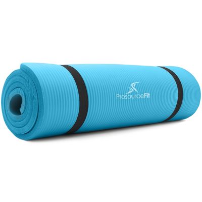 Image showing  71 in. L x 24 in. W x 0.5 in. T Thick Yoga and Pilates Exercise Mat Non Slip, Aqua