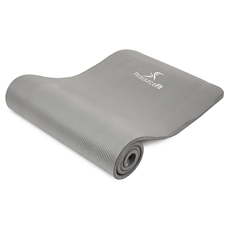 ProsourceFit 71 in. L x 24 in. W x 0.5 in. T Thick Yoga and Pilates Exercise Mat Non Slip, Grey