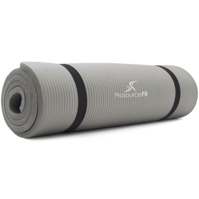 Image showing  71 in. L x 24 in. W x 0.5 in. T Thick Yoga and Pilates Exercise Mat Non Slip, Grey
