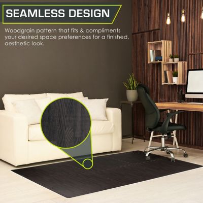 Image showing  24 in. x 24 in. x 0.5 in. EVA Foam Interlocking Floor Tiles (24 S.F.) (6-Pack), Black