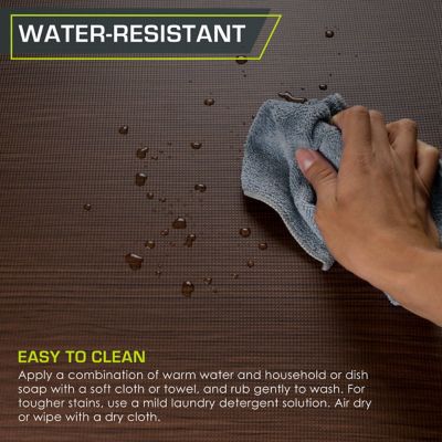 Image showing  24 in. x 24 in. x 0.5 in. EVA Foam Interlocking Floor Tiles (24 S.F.) (6-Pack), Dark Walnut