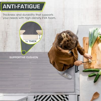 Image showing  24 in. x 24 in. x 0.5 in. EVA Foam Interlocking Floor Tiles (24 S.F.) (6-Pack), Slate Grey