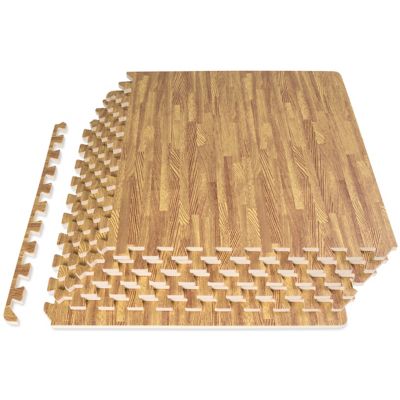 ProsourceFit 24 in. x 24 in. x 0.5 in. EVA Foam Interlocking Floor Tiles (24 S.F.) (6-Pack), Light Oak