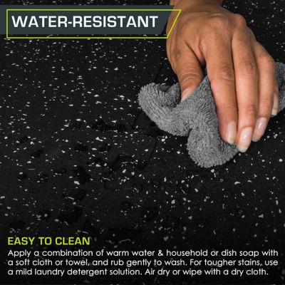 Image showing  Rubber Top Exercise Puzzle Mat, EVA Foam Interlocking Tiles, 24 in. x 24 in. x 0.5 in., 48 sq. ft., Grey, 12-Pack