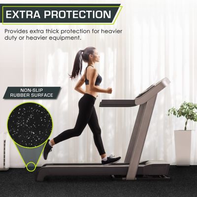 Image showing  Rubber Top Thick Exercise Puzzle Mat, EVA Foam Interlocking Tiles, 24 in. x 24 in. x .75 in., Grey, 12-Pack