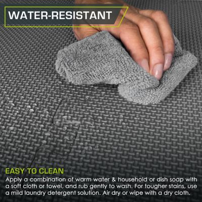 Image showing  Extra Thick Exercise Puzzle Mat 24 x 24 x 1 in. EVA Foam Interlocking Anti-Fatigue (6 pk.) (24 sq. ft.), Grey