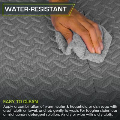 Image showing  Exercise Puzzle Mat, EVA Foam Interlocking Anti-Fatigue Exercise Tile Mat, 24 in. x 24 in. x 0.5 in., Grey, 6-Pack