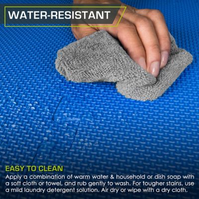 Image showing  Thick Exercise Puzzle Mat 24 in. x 24 in. x 0.75 in. EVA Foam Interlocking Anti-Fatigue (6 pk.) (24 sq. ft.), Blue