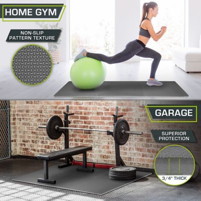 Image showing  Thick Exercise Puzzle Mat, EVA Foam Interlocking Anti-Fatigue, 24 in. x 24 in. x 0.75 in., 24 sq. ft., Grey, 6-Pack