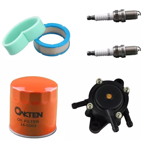 OakTen Air Filter Oil Filter Spark Plug Fuel Pump Pack with Briggs & Stratton 90-250004 Mower Engines & Parts