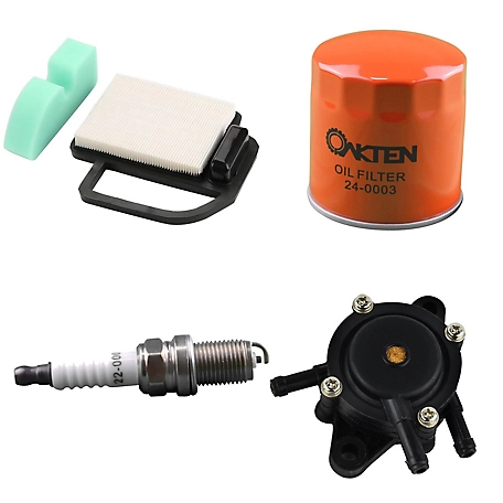 OakTen Air Filter Oil Filter Spark Plug Fuel Pump Pack with 20 083 02-S, 52 050 02-S, 24 393 16-S for Kohler SV470S thru SV620