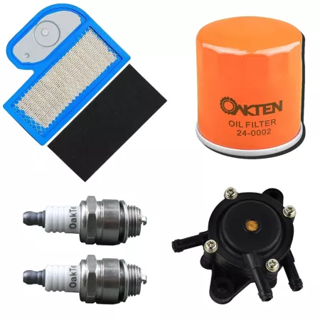 OakTen Air Filter Oil Filter Spark Plug Fuel Pump Pack with 11013-7002 49065-2078 49065-2071 for Kawasaki FH451V FH500V Mower Engines & Parts