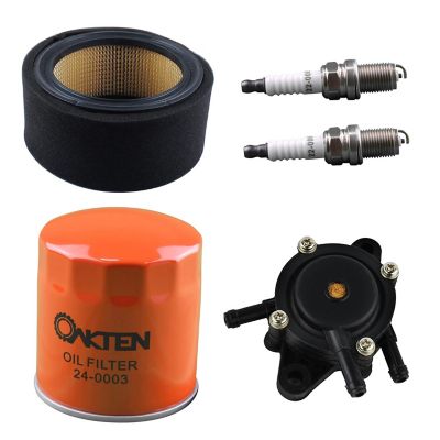 OakTen Air Filter Oil Filter Spark Plug Fuel Pump Pack with 45 083 02-S, 52 050 02-S, 24 393 16-S for Kohler CV20, CV22, CV23