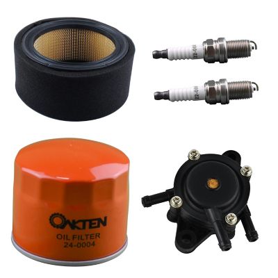 OakTen Air Filter Oil Filter Spark Plug Fuel Pump Pack with 45 083 02-S, 12 050 01-S, 24 393 16-S for Kohler CV17, CV18, CV20