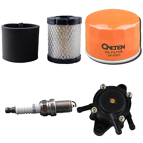 OakTen Air Filter, Oil Filter, Spark Plug and Fuel Pump Pack with Briggs & Stratton 591583 796032 492056 492932 808656 594264