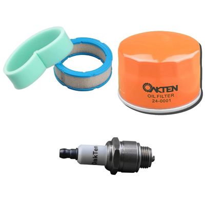 OakTen Air Filter, Oil Filter and Spark Plug Pack with Briggs & Stratton 392642 394018 492056 492932 591868 697451 RJ19LM