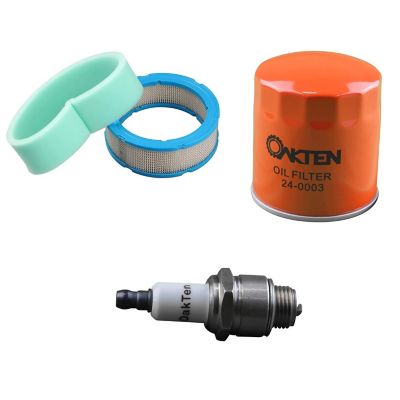 OakTen Air Filter Oil Filter Spark Plug Pack with Briggs & Stratton 392642 394018 491056 491056S 591868 697451 RJ19LM