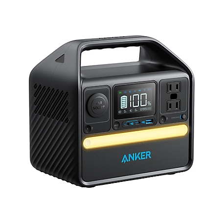 Anker SOLIX 522 Portable Powered Generator (299Wh Power Station with Solar Recharge) Quiet, Eco-friendly Black