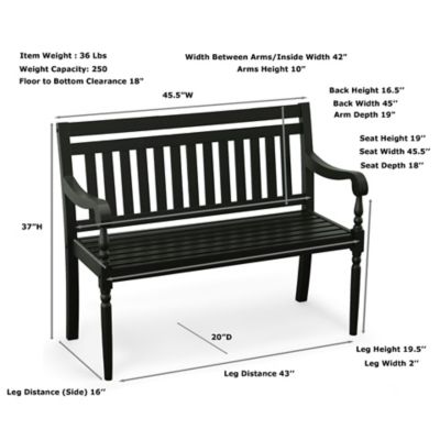 Image showing  Belmont Outdoor RTA Wooden Bench