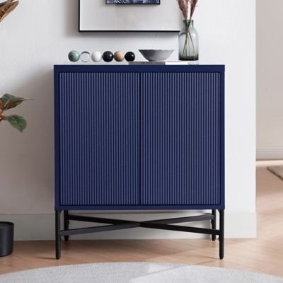 Hudson&Canal Brighton Accent Cabinet, 28 in., Blue