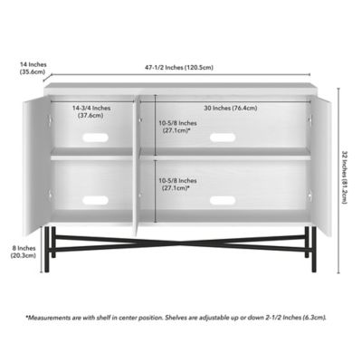 Image showing  Brighton Buffet Table, White