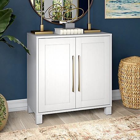 Hudson&Canal Chabot Accent Cabinet, 28 in., White, AC1966