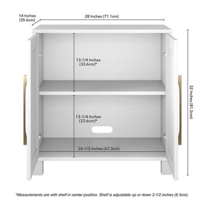 Image showing  28 in. x 32 in. x 14 in. Chabot Accent Cabinet, White