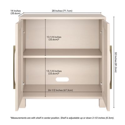 Image showing  28 in. Chabot Accent Cabinet, White