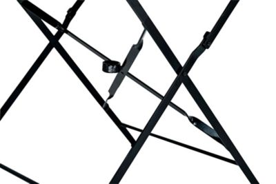 Image showing  36 in. Round Folding Metal Bistro Table with Umbrella Hole