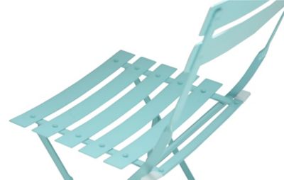 Image showing 6 th Carolina Chair & Table Set of 2 Folding Metal Bistro Chair