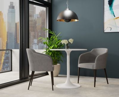 Image showing  Enzo 30 in. Round Marble Top Dining Table