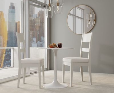 Image showing 5 th Carolina Chair & Table Enzo 30 in. Round Marble Top Dining Table