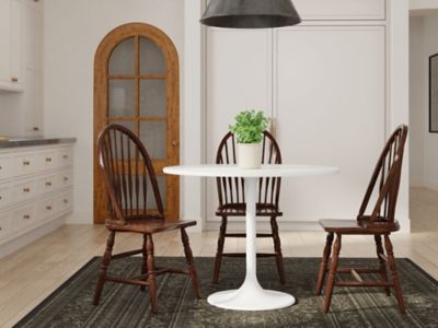 Image showing  Enzo 36 in. Round Marble Top Dining Table