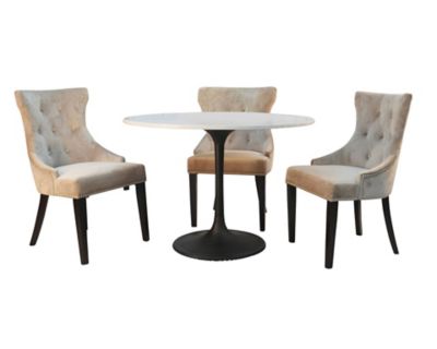 Image showing  Enzo 40 in. Round Marble Top Dining Table