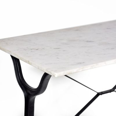 Image showing  Vera Marble Top Console Table, White Marble
