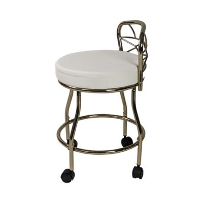 Image showing  Diana X-Back Vanity Bench with Casters