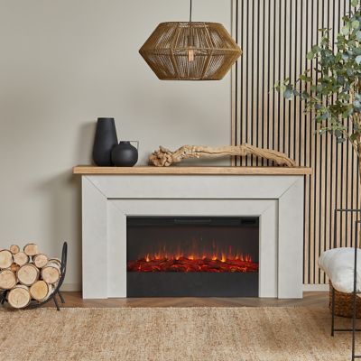 Real Flame Malie 68 in. Landscape Electric Fireplace in Venetian Gray