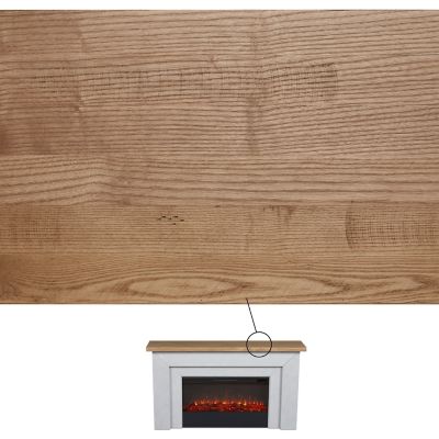 Image showing  Malie 68 in. Landscape Electric Fireplace in Venetian Gray